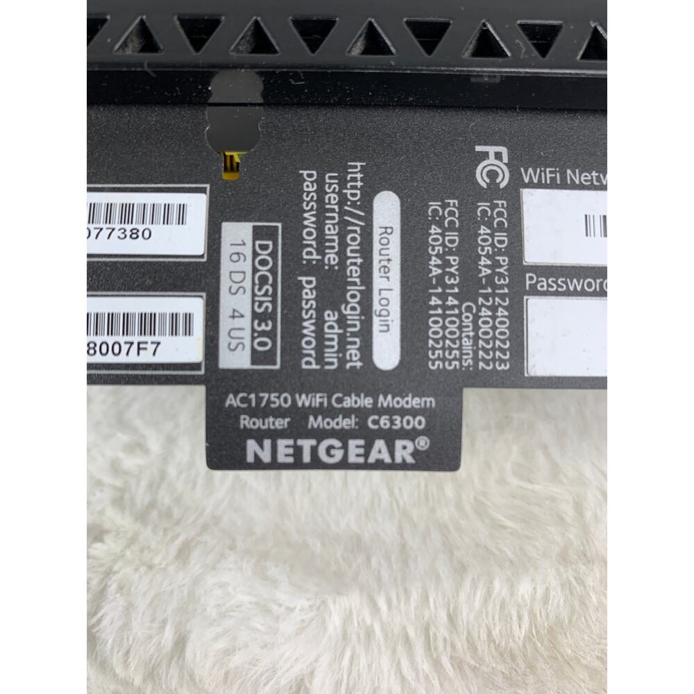 Netgear AC1750 Dual-Band WiFi Cable Modem Router Model C6300 + Power Adapter - Picture 5 of 6
